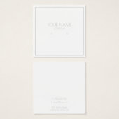 Zilvergrenshouder Vierkante Visitekaartjes (Voorkant /achterkant)