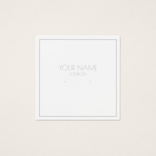 Zilvergrenshouder Vierkante Visitekaartjes (Voorkant)