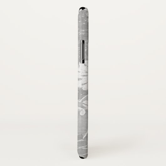 zilvergrijs bloemontwerp Case-Mate iPhone case (Achterkant / rechts)