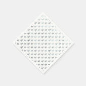 Zilvergrijs Bunny Achtergrond Faux Folie Grijs Servetten (Hoek)