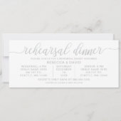 zilvergrijs en witte kalligrafie kaart (Voorkant)