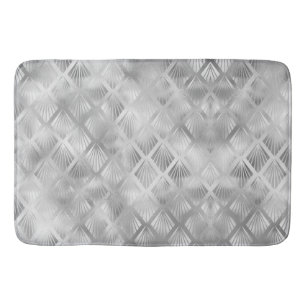 Zilvergrijs Geometrisch Abstract Badmat