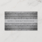 Zilvergrijs geregenereerd hout visitekaartje (Voorkant)