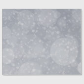 Zilvergrijs Grijs Glitter Wit Bokeh Vonk Cadeaupapier (Vlak)