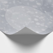Zilvergrijs Grijs Glitter Wit Bokeh Vonk Cadeaupapier (Hoek)