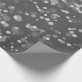 Zilvergrijs Grijs Zwart Wit  Bokeh Vonk Cadeaupapier (Hoek)