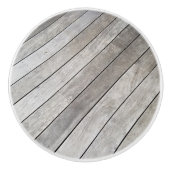 Zilvergrijs Houten Deck Boards Keramische Knop (Voorkant)