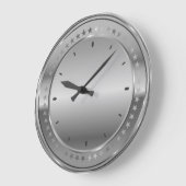 Zilvergrijs metaal zonder roestvrij staal grote klok (Hoek)