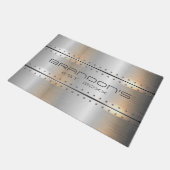 Zilvergrijs Metallic Geometrisch Ontwerp Deurmat (Schuin)