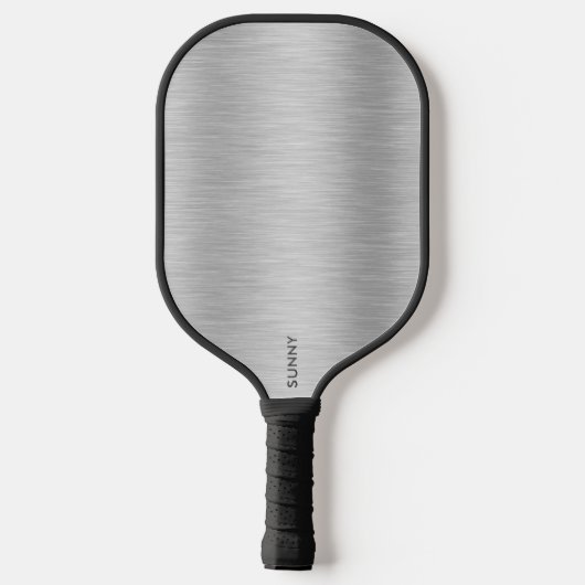 Zilvergrijs Metallic Textuur Pickleball Paddle (Achterkant)