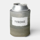 Zilvergrijs metallisch effect blikjeskoeler (Blikje Voorkant)