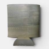 Zilvergrijs metallisch effect blikjeskoeler (Achterkant)