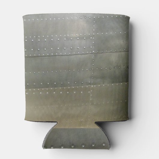 Zilvergrijs metallisch effect blikjeskoeler (Achterkant)