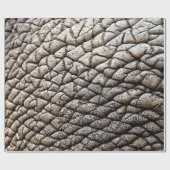 Zilvergrijs Olifantenhuid Dierenprint Cadeaupapier (Vlak)