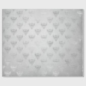 Zilvergrijs pacock Metallic Shiny Monochromatic Cadeaupapier (Vlak)