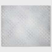 Zilvergrijs pacock Metallic Shiny Monochromatic Cadeaupapier (Vlak)