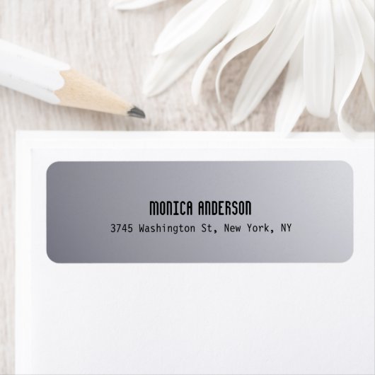 Zilvergrijs Professioneel Terugkeeradresetiket Etiket (Insitu)
