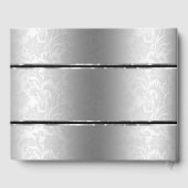 Zilvergrijs Roestvrij staal & Damasks Gastenboek (Achterkant)