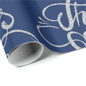 Zilvergrijs Tekstontwerp- Thanksgiving Cadeaupapier (Rol Hoek)