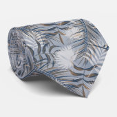 Zilvergrijs Tropics Stropdas (Opgerold)