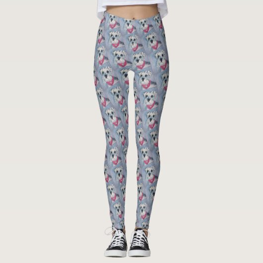ZILVERGRIJS ZOETE SCHNAUSER LEGGINGS (Voorkant)