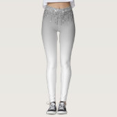zilvergrijze en witte leggings (Voorkant)