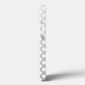 Zilvergrijze en witte Polka Dot Pattern Case-Mate iPhone Case (Achterkant / Links)