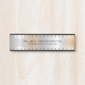 Zilvergrijze geborsteld aluminium textuur deurbordje (Voorkant)