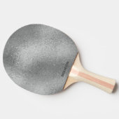 Zilvergrijze, gladde glazen textuur tafeltennisbatje (Zijkant)