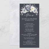 Zilvergrijze ivoor - winterse Mannen Menu (Voorkant / Achterkant)