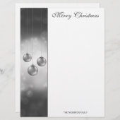 Zilvergrijze kerstcadeautjes met aangepaste tekst briefhoofd (Voorkant / Achterkant)