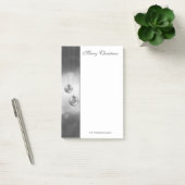 Zilvergrijze kerstcadeautjes met aangepaste tekst post-it® notes (Kantoor)