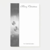 Zilvergrijze kerstcadeautjes met aangepaste tekst post-it® notes (Voorkant)