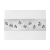 Zilvergrijze kerstcadeautjes met aangepaste tekst uitnodigingen wikkel (Achterkant Voorbeeld)