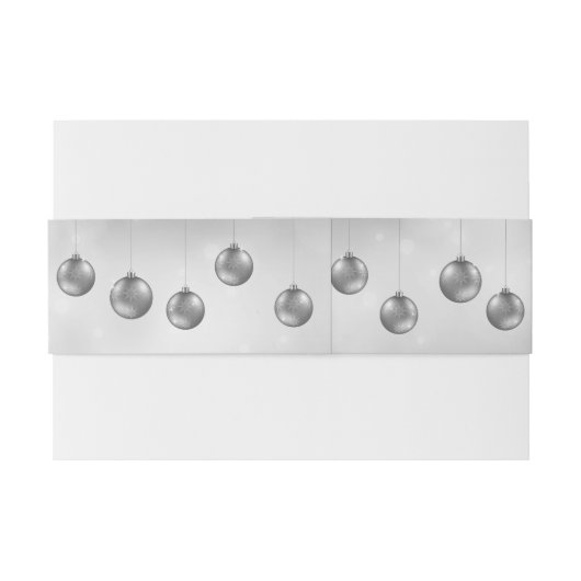 Zilvergrijze kerstcadeautjes met aangepaste tekst uitnodigingen wikkel (Achterkant Voorbeeld)