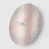 Zilvergrijze kristallen Confetti Glitter Pareltjes Grote Klok (Hoek)