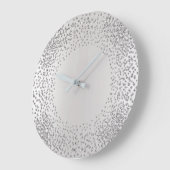 Zilvergrijze kristallen Confetti Glitter Pareltjes Grote Klok (Hoek)