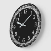 Zilvergrijze kristallen Glitter Arabic Numbers Bla Grote Klok (Hoek)