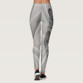 Zilvergrijze Leggings met een vlinderpatroon (Achterkant)