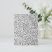 Zilvergrijze lichtglitter briefkaart (Staand voorkant)