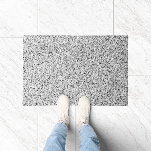 Zilvergrijze lichtglitter deurmat (Binnen)