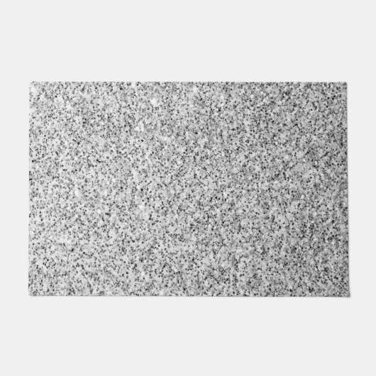 Zilvergrijze lichtglitter deurmat (Voorkant)