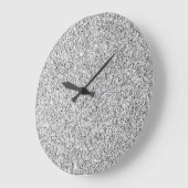 Zilvergrijze lichtglitter grote klok (Hoek)