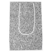 Zilvergrijze lichtglitter medium cadeauzakje (Achterkant)