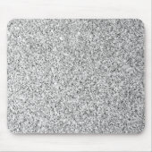 Zilvergrijze lichtglitter muismat (Voorkant)