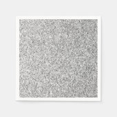 Zilvergrijze lichtglitter servet (Voorkant)