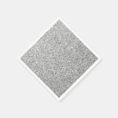 Zilvergrijze lichtglitter servet (Hoek)