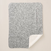 Zilvergrijze lichtglitter sherpa deken (Voorkant)