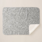 Zilvergrijze lichtglitter sherpa deken (Voorkant (horizontaal))