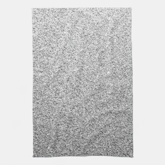 Zilvergrijze lichtglitter theedoek (Verticaal)